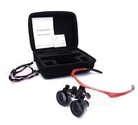 Mike-Dental 3.5X420mm Dental Surgical Medical Binocular Loupes Magnifier Red+Black