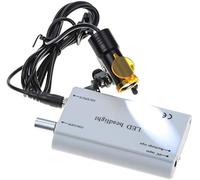 Mike-Dental 5W Medical Portable LED Headlight Iron Frame Clip On LED Light with Filter +Latest Type Plastic Plug-in Battery (Silver)