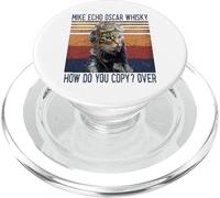 Mike Echo Oscar Whisky How Do You Copy Pilot Kitty Vintage PopSockets PopGrip for MagSafe