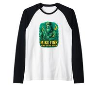Mike Fink King of The River American Frontier Legend Design Raglan Baseball Tee