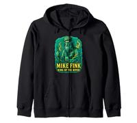 Mike Fink King of the River American Frontier Legend Design Zip Hoodie