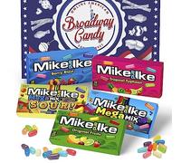 Mike & Ike Broadway Candy American Candy Sweets Hamper - Premium Gift Box of Fruit Flavoured Chewy Candy Sweets for Any Occasion | 5 x 141g Boxes of Mike & Ike Candies