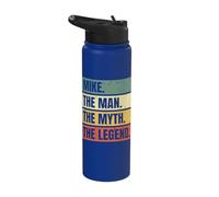 Mike Man Myth Legend Quote Retro Funny Best Name Mike Stainless Steel Insulated Water Bottle