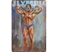 Mike Mentzer Mr Universe Bodybuilding Vintage Metal tin Sign Art Plaque Wall Decor Look Funny Gifts for Home Kitchen Garage Bathroom Farm Garden Bar Cafe 8x12 Inch Metal Posters