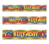 Mike The Knight Foil Happy Birthday Banner Mike The Knight Multicolor
