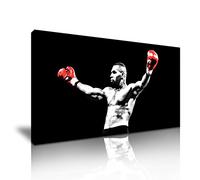 Mike Tyson Boxing Canvas Wall Art Picture Print 60x30cm - For Modern Family Home Office Garden Room Gym Hotel Decoration