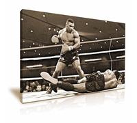 Mike Tyson Greatest Hit Boxing Stretched Canvas Wall Art Picture Print Best Gift For Tyson Boxing Fan Home Gym Office Hotel Decoration (M: 61cm X 41cm)