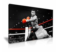 Mike Tyson Greatest Hit Boxing Stretched Canvas Wall Art Picture Print - For Tyson Boxing Fans Modern Home Gym Office Hotel Decoration (M: 60cm x 40cm)