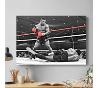 Mike Tyson Greatest Hit Knock Out Boxing Print Moder Canvas Wall Art Best Gift for Home Gym Office Decoration (31cm X 20cm)