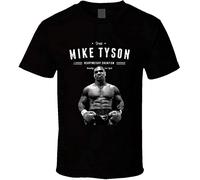 Mike Tyson Iron Mike Boxing Champion Black Graphic Tee Shirt Mens Casual T Shirts Tops Clothing Black S