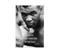 Mike Tyson Nicknamed Iron Mike And Kid Dynamite Quote Everybody Has A Plan Wall Deco Poster Canvas Poster Wall Art Decor Print Picture Paintings for Living Room Bedroom Decoration 12x18inch(30x45cm)