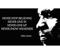 Mike Tyson Poster Boxing Quote Photo Wall Art Picture A4