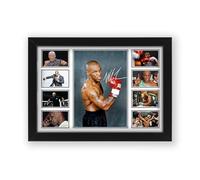 Mike Tyson Poster Print - Limited Edition Autograph Fan Gift - Collectible Memorabilia Merchandise (Framed A4 (30x21cm))