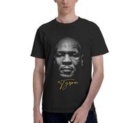 Mike Tyson Short Shirt Sports Shirt Men Tee Funny T-Shirt Casual Crewneck Tshirt Fashion Short Sleeve Top Black