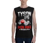 Mike Tyson Short ShirtTank Top Men's Sleeveless T-Shirt Summer Workout Vest Muscle Tee Black