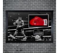 Mike Tyson Signed Red Everlast Glove Iconic - Framed