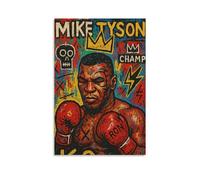 Mike Tysons Pop Art Portrait Home Motivational Wall Art Fitness Gym Theme Canvas Painting Canvas Wall Decorations Family Saying Quotes Painting Artwork Frame 12x18inchs(30x45cm)