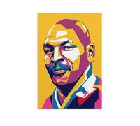 Mike Tysons Pop Art Portrait Wpap Home Motivational Wall Art Fitness Gym Theme Canvas Painting Canvas Wall Decorations Family Saying Quotes Painting Artwork Frame 8x12inchs(20x30cm)