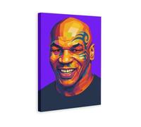 Mike Tysons Pop Art Portrait Wpap Home Motivational Wall Art Fitness Gym Theme Canvas Painting Canvas Wall Decorations Family Saying Quotes Painting Artwork Frame 12x18inchs(30x45cm)