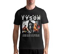 Mike Tyson's Shirt Men's T-Shirt Short-Sleeved Tees Shirt Summer Cotton Top Black