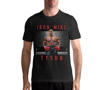 Mike Tyson's Shirt Men's T-Shirt Short-Sleeved Tees Shirt Summer Cotton Top Black