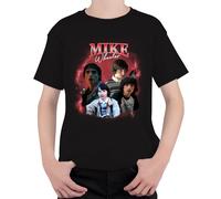 Mike Wheeler Stranger Fan Gift Hawkins 80s Retro 90s Bootleg Unisex Children's T-Shirt, black, 152