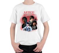 Mike Wheeler Stranger Fan Gift Hawkins 80s Retro 90s Bootleg Unisex Children's T-Shirt, White, 152