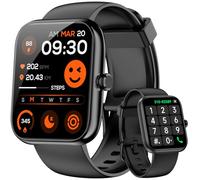Mikego Smart Watch with Alexa Built-in, 1.83" HD Touchscreen & Fitness Tracker with Message Call Function, 24/7 Heart Rate/Sleep Monitor, 120+ Sport Modes, IP68 Waterproof, for Android iPhone (Black)