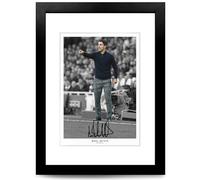 Mikel Arteta Arsenal Manager Signed Photo Poster A4/A3 Print Picture Display Framed Autograph Memorabilia Gift Football Fans Spain (B&W A4 framed & mounted)