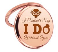 Mikela Bridesmaid Proposal Gifts Compact Mirror Gift for Bridesmaid Bachelorette Party Wedding Gifts for Besties Friends Bridal Shower Gift for Engagement Wedding Christmas Birthday Present