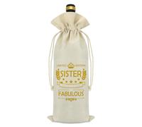 Mikela Sister Gift from Sister Decorative Wine Bag from Friend Wine Bag for Bestie Inspirational Gifts for Coworker Best Friends Brother Girlfriend BFF Women Christmas Mothers Day Birthday Present