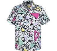 MIKENKO 80s 90s Hawaiian Shirt for Men Funny Button Down Shirt Big and Tall Short Sleeves Button Up Shirts for Men Women, 80s 90s Mints 01, Large