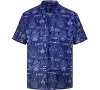 MIKENKO Funny Mens Hawaiian Shirts Short Sleeve Button Up Beach Summer Button Down Hawaiian Shirt for Men Big and Tall, Stw Blue 01, 4XL