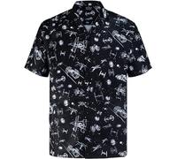 MIKENKO Funny Mens Hawaiian Shirts Short Sleeve Button Up Beach Summer Button Down Hawaiian Shirt for Men Big and Tall, Stw Black 01, S