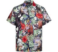 MIKENKO Funny Mens Hawaiian Shirts Short Sleeve Button Up Beach Summer Button Down Hawaiian Shirt for Men Women, Horse 01, Medium