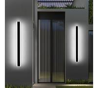 Mikeru 100cm Outdoor LED Garden Wall Light, 6500k Cool White Modern Minimalist Outdoor Long Wall Light, 2Pack Hardwired IP65 Waterproof Wall Sconce for Garage, Deck, Porch