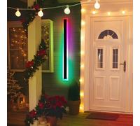 Mikeru 100CM Outdoor RGB Wall Lights, 7 Color Changing Multiple Dimmable RGB Square Wall Lights IP65 Christmas Lights 3000K/4500K/6000K with Remote Control for Festive Celebrations