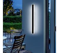 Mikeru 100cm Outside Light, 6500k LED Outdoor Porch Wall Light, Modern Vertical Long Outdoor Wall Light, Garden Wall Light, 32W IP65 Waterproof Outdoor Wall Light for Villa, Garage, Patio