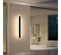 Mikeru 100CM Vertical Outdoor Wall Lights, 3000K Warm White Light IP65 Oval Outdoor LED Light 35W Wall Mounted Acrylic Wall Light for Proch, Living Room, Balcony Decorative Lighting