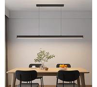 Mikeru 120CM Modern Kitchen Pendant Light, Linear LED Dining Lights with Remote Control (Without Batteries) 10%-100% Adjustable Hanging Lamp 3000K/4500K/6000K for Restaurant Office
