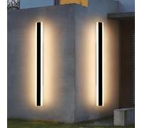 Mikeru 150cm 2pack Outdoor Porch Wall Light, Modern LED 3 Colour Temperature 3000K/4500K/6000K IP65 Rainproof Outdoor Wall Light, for Gardens、Villa、Stairwell