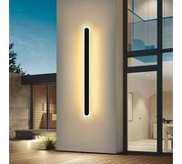 Mikeru 150CM IP65 Outdoor Wall Lights, 3000K Warm White Matt Black Outdoor Long Wall Light Wall Mounted Light Wall Lighting Fixtures for Proch, Garden, Balcony