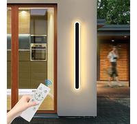 Mikeru 150CM Long Outdoor Wall Light Dimmable 10% to 100%, LED Wall Lights Mains Powered 3000K/4500K/6000K Tricolor Light Hard Wired Outside Wall Light for Indoor, Mirror Cabinet, Aisle