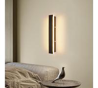 Mikeru 30CM Outdoor Wall Lights, 12W 3000K-Warm White Matt Black Outside Wall Light Ip65 Waterproof Driver Wall Mounted Light LED Outdoor Garden Wall Lights for Garden, Balcony
