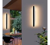 Mikeru 60CM Acrylic Wall Light, 2Pack Outdoor LED Front Door Lights 22W 3000K Warm White Wall Light Downlight Lighting Mains Powered Wall Mounted for Garden, Villa Porch, Stairway