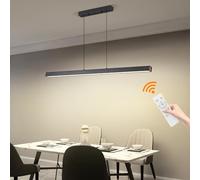 Mikeru 80CM Linear LED Pendant Light, Breakfast Bar Ceiling Lights Dimmable 10%-100% 3 Color 3000K/4500K/6000K Pool Table Lighting with Memory Function for Conference Hall, Coffee Shop