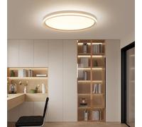 Mikeru Dimmable Bedroom Ceiling Light 40cm, Full Spectrum Ceiling Light 10% to 100% Dimmable with Remote Control Round LED Bathroom Lights 3000K/4500K/6500K for Hallway, Loft