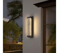 Mikeru Modern Outdoor Wall Light, 40cm Bubble Crystal Glass, 3000K Warm White Light, Wall-Mounted IP65 Waterproof Outdoor Wall Light, Suitable for Porche, Garage, Patio, 1Pack