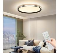 Mikeru Recessed LED Round Ceiling Light, Dimmable 3000K/4500K/6500K, Brightness Adjustable from 10% to 100%, for Dining Room, Balcony, Bedroom, Living Room