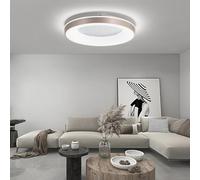 Mikeru Round Ceiling Lamp, 40cm Rose Gold, 3 Color Temperatures 3000K/4500K/6500K LED Bedroom Ceiling Lamp, Modern LED Lamps and Fixtures for Living Room, Office, Study Room